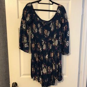 EUC Torrid Off The Shoulder Teal Floral Dress